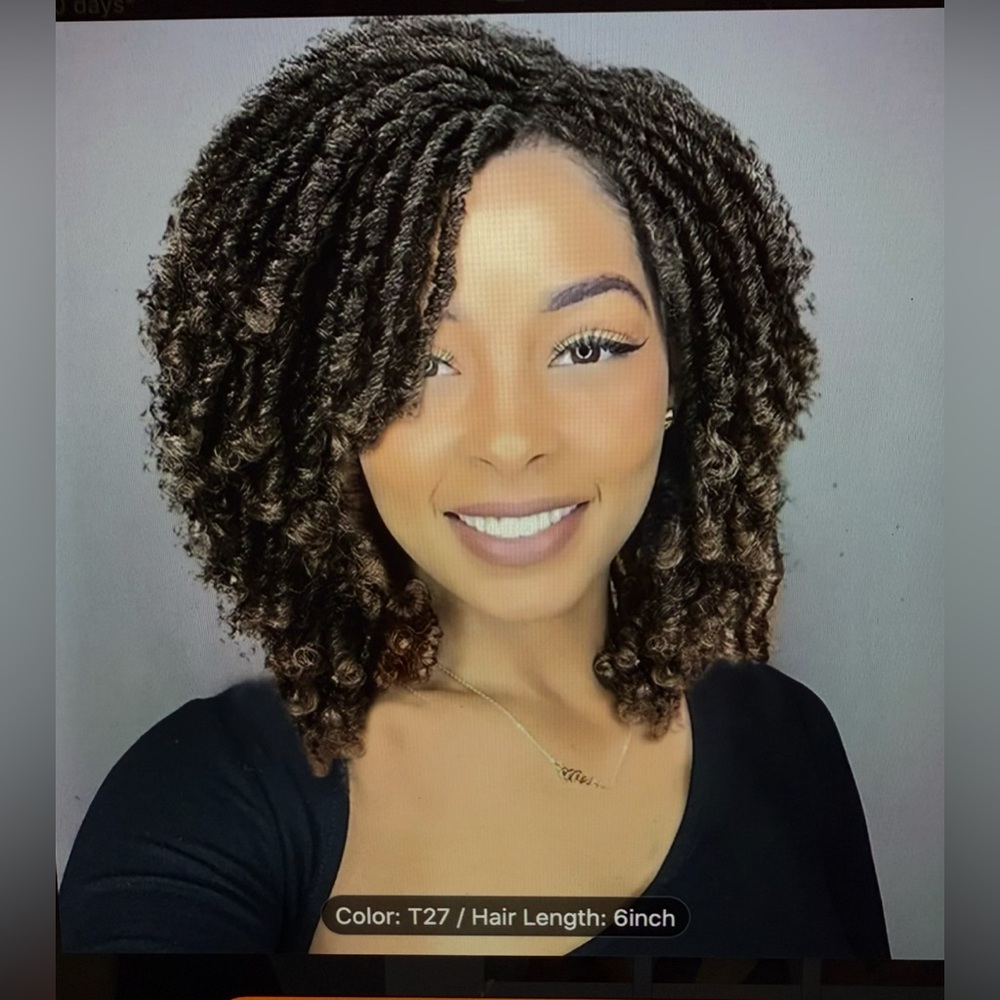 180% Density Afro Curly  Dreadlock Wig - Breathable Net Cap. T/27